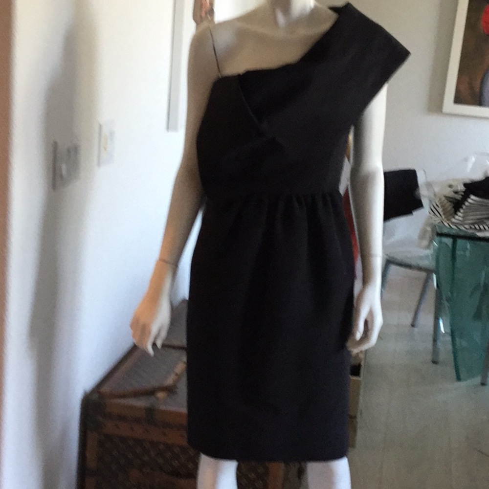 Oscar de la Renta black 100% silk cocktail dress